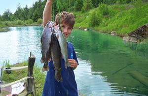 trout on stringer